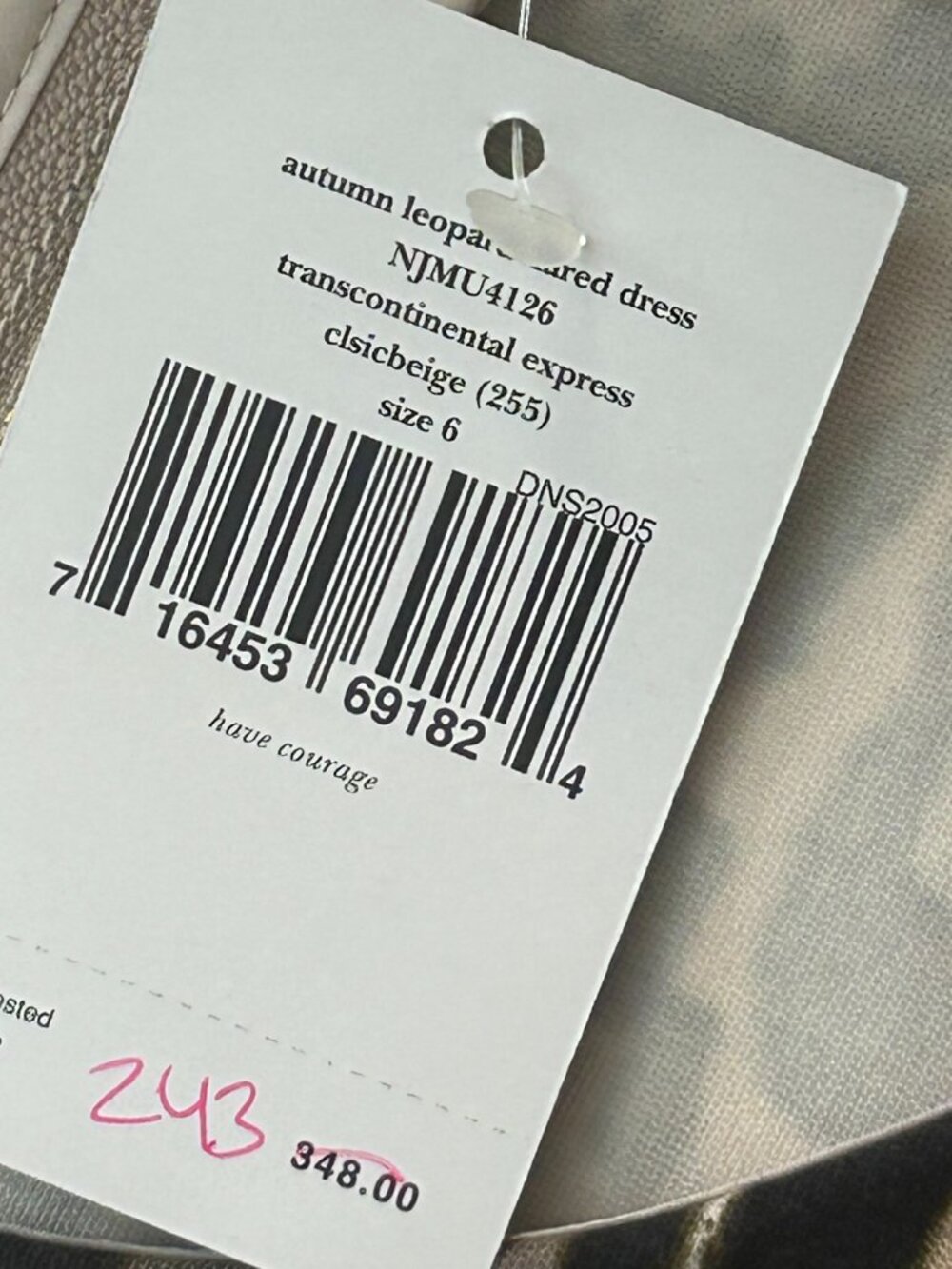 NWT Kate Spade New York Autumn Leopard Fit-and-Flare Dress Classic Beige Size 6 - Picture 11 of 15